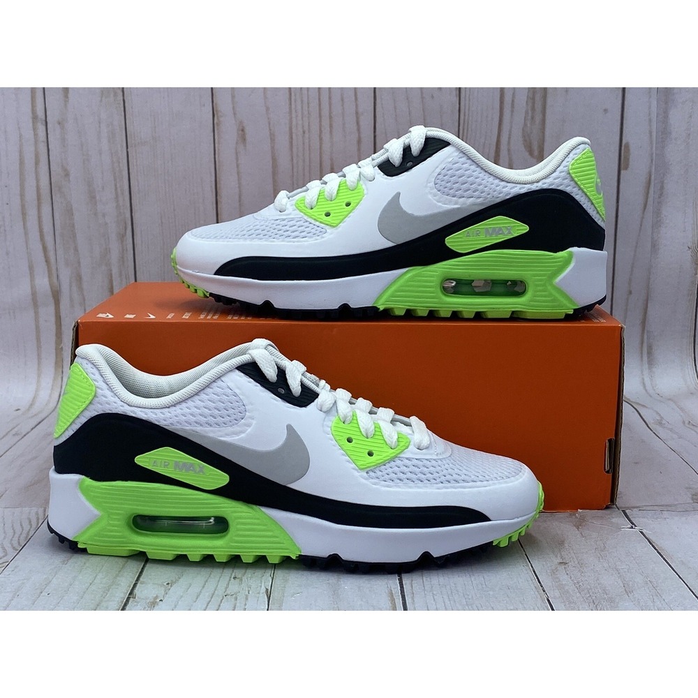 Nike Air Max 90 Golf Flash Lime Green Size 4 CU9978‎ 100